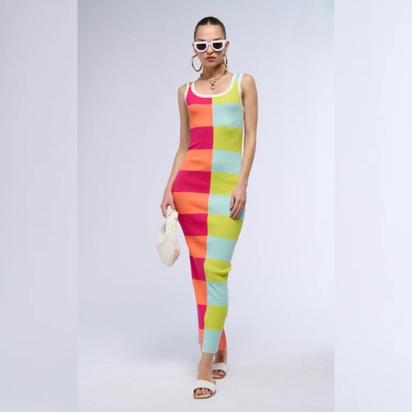 Akira Seeing Double Colorblock Maxi Dress - Picture 12 of 12